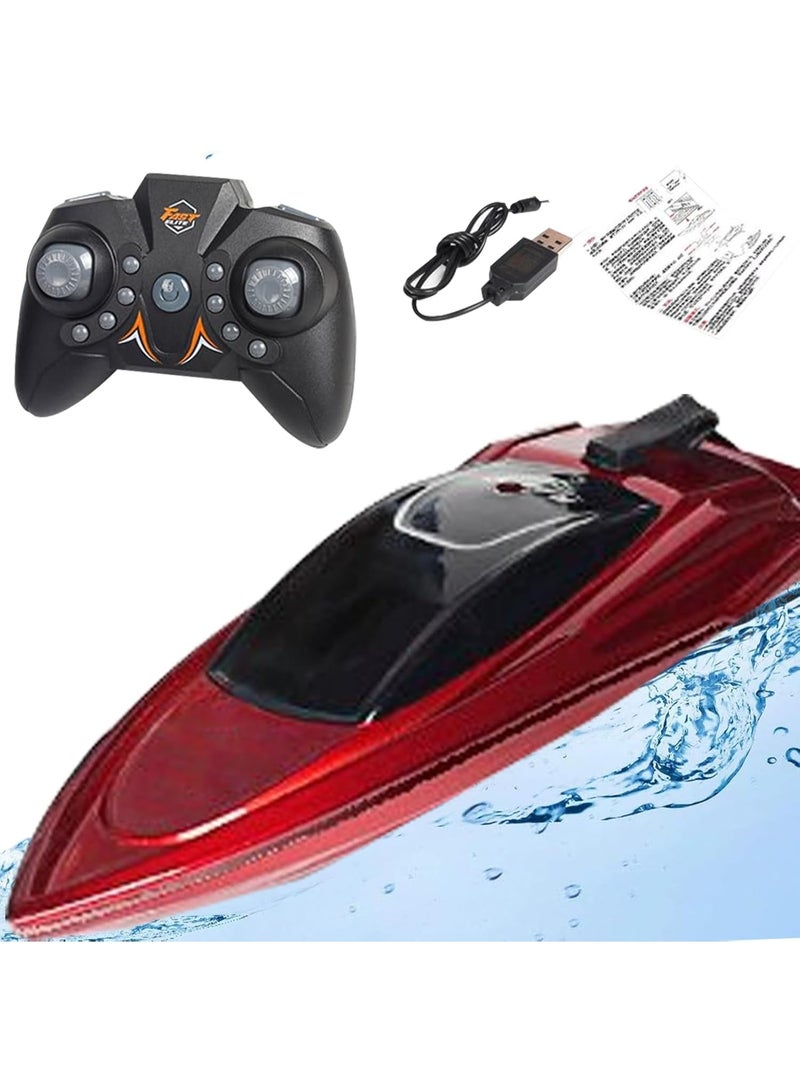 HALAMODO 【Mini RC Boat】Wireless Remote Control Speed Boat Auto-Flipping Toy Ship | For Kids Aged 6+ | Dual Motor Powerful Drive | 2.4G Anti-Interference Signal | Waterproof Sealed Structure | Premium Car Paint With UV Coating | 15-Min Charge For 12-Min Play | 20M Control Range | Compact For Bathtub/Kiddie Pool | Auto Power-On Safety Design | Low Battery Indicator - Image 1